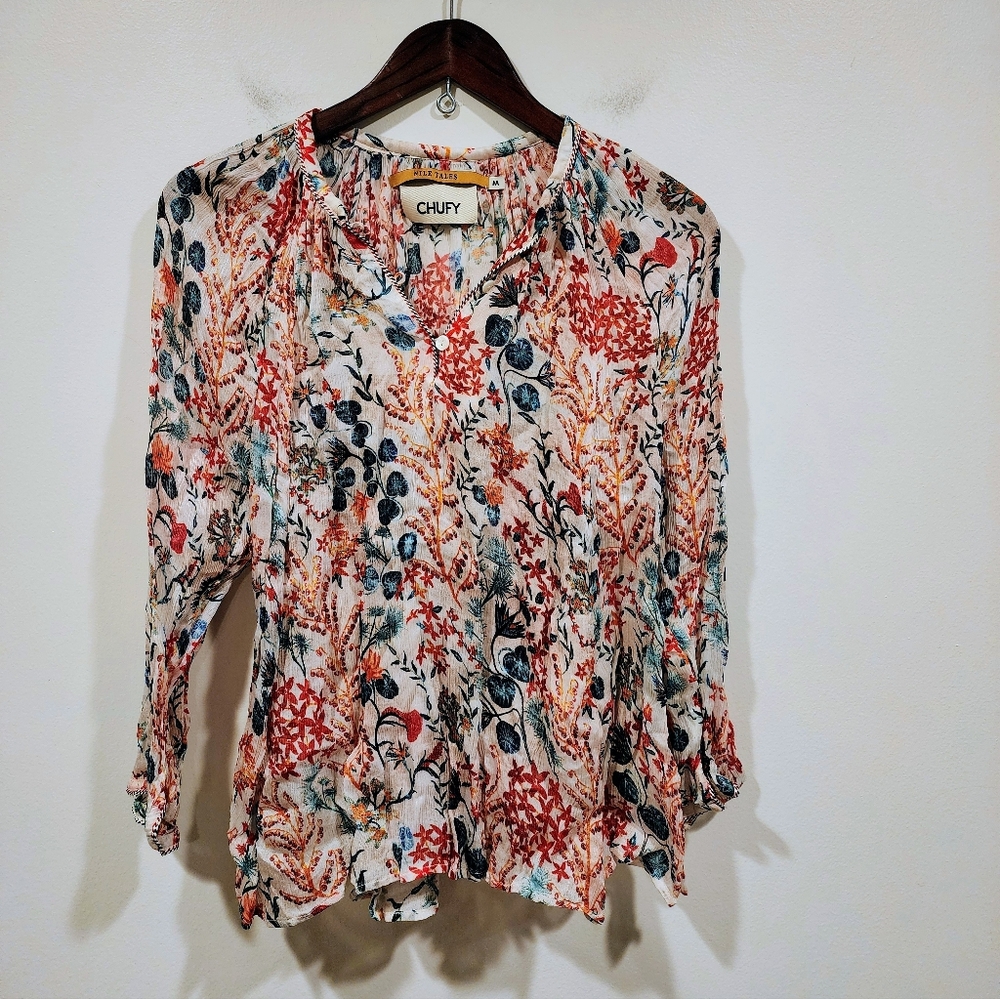 Chufy Nile Tales Floral Printed Blouse
